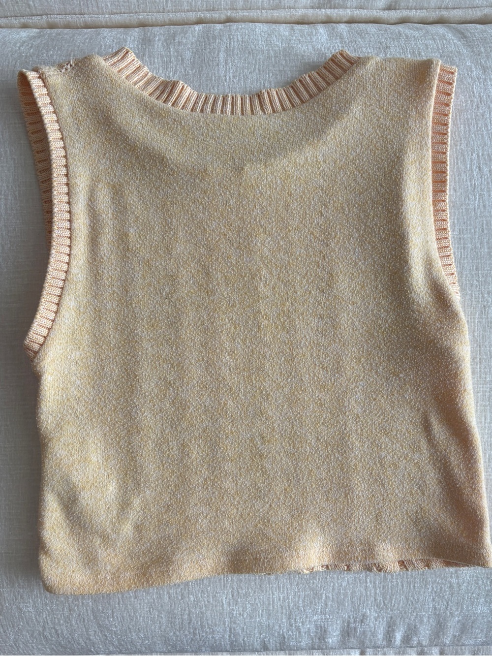 Zara Peach Cable-Knit Sleeveless Top - Picture 3 of 3